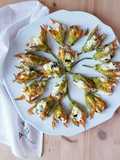 Fiori di zucca ripieni di ricotta