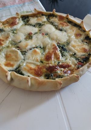 Una foto de Tarta de espinaca y pollo