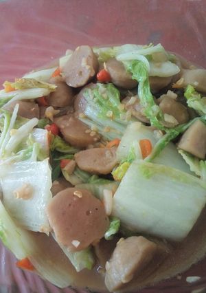 Foto resep Tumis Pedas Sawi Putih Bakso Terasi #BikinRamadhanBerkesan