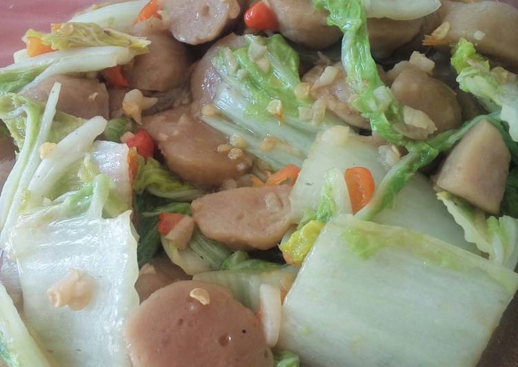 Tumis Pedas Sawi Putih Bakso Terasi #BikinRamadhanBerkesan