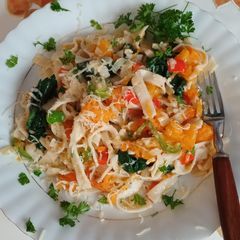 A picture of Butternut Squash spinach Tagliatelle.