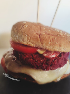 Foto di Hamburger di barbabietola