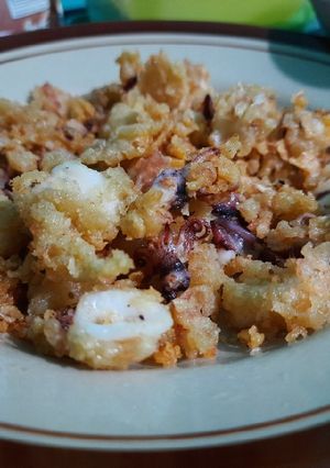 Foto resep Cumi goreng tepung saus teriyaki