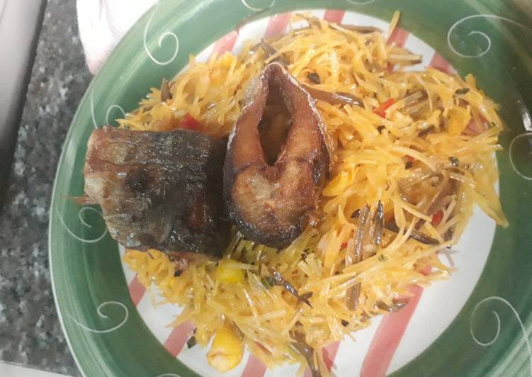 instant Abacha with fried fish Recipe | Steps to make Abacha with fried fish Super Quick Homemade