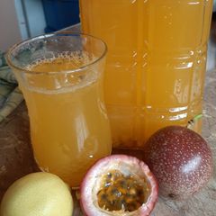 Passion juice with cinnamon water(Vit C boost your immune system A picture of Passion juice with cinnamon water(Vit C boost your immune system.