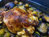 Töltött csirke velesült zöldségekkel