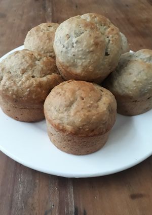 Una foto de Muffins de banana y coco (veganos)