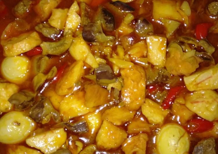 Resep STP (Saos Tiram Pedas) hati ampela mix, Lezat