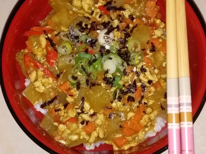 Cara Gampang Menyiapkan Japanese Chicken Curry Rice Bowl, Enak