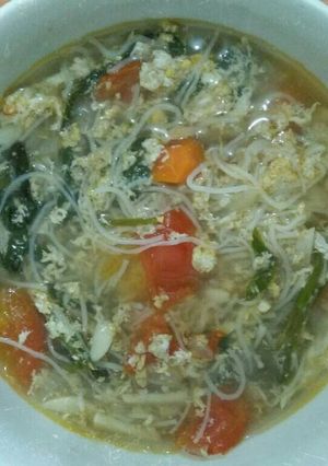 Foto resep Bihun Kuah Jamur Enoki