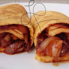 A picture of Spicy Onion Omelette Roll.