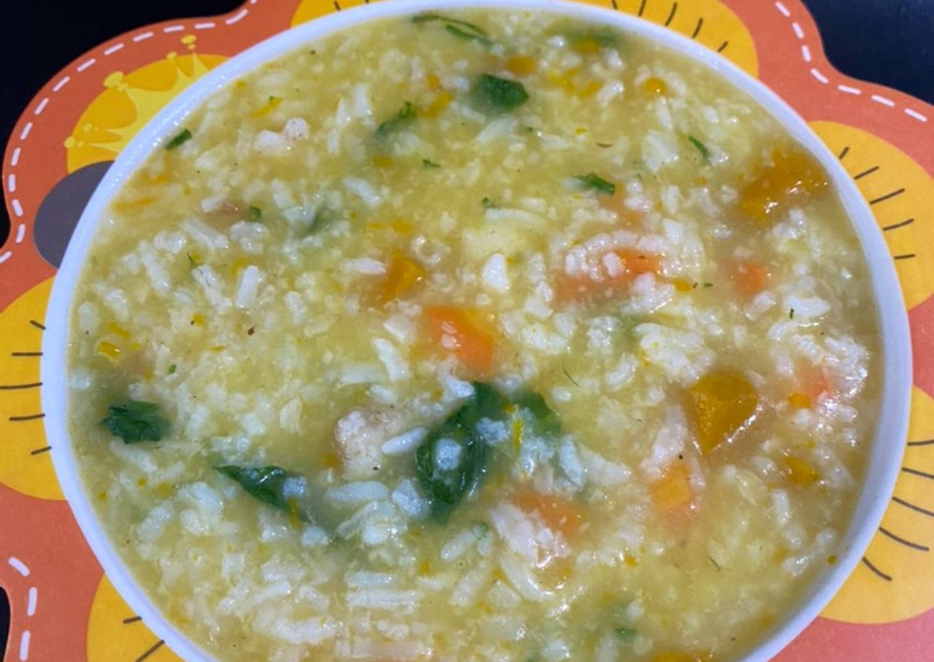 Bubur ikan dan sayur