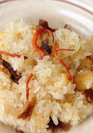 Hình của món Xôi nấm và hạt.