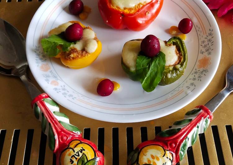 Simple Way to Make Favorite Stuffed coloured capsicum