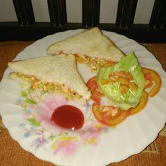 A picture of Potato egg sandwich.