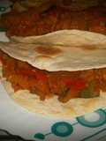 Tortillas rellenas de zucchinis y soya