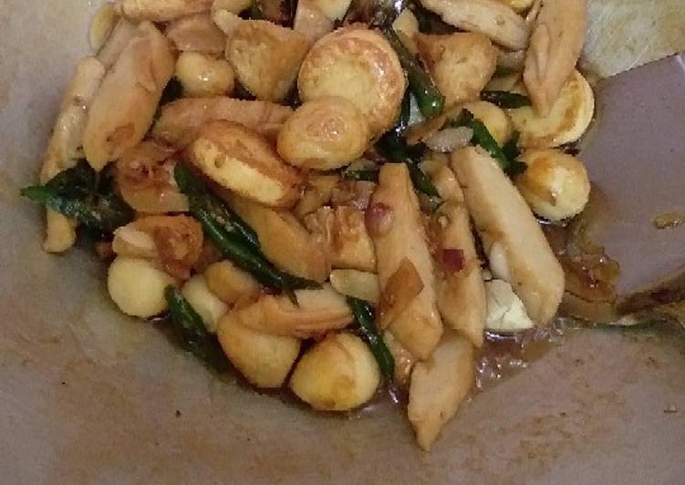 Ampyang tofu telur puyuh cabe ijo