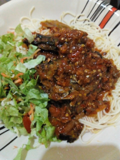 A picture of Pasta with stew.