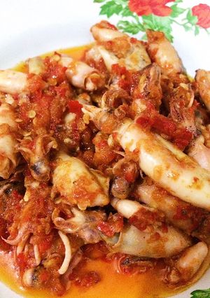 Foto resep Cumi asin balado
