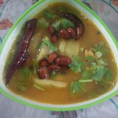 A picture of Daal dhokli.