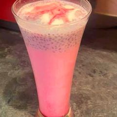 A picture of Rose subja seeds milkshake.