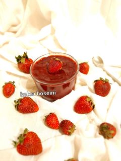 عکسی از دستور مارمالاد توت فرنگی بدون ژلاتین🍓🍓