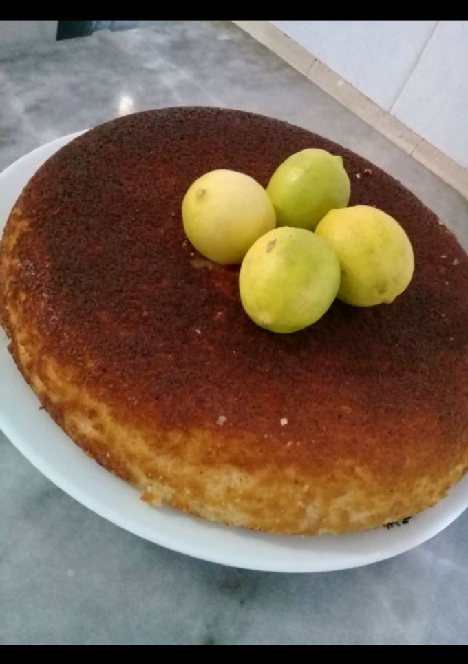 عکسی از دستور کیک لیمو ترش🍋🍋بدون فر