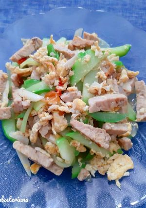 Foto resep Tumis labu tempe telur