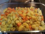 Una foto de chayote guisado