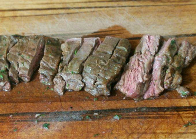 How to Prepare Perfect Parsley-Buttered Flank Skirt