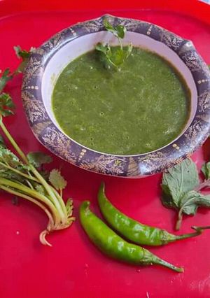 धनिया पुदीना  चटनी (Dhaniya pudina chutney recipe in Hindi) रेसिपी मुख्य फोटो
