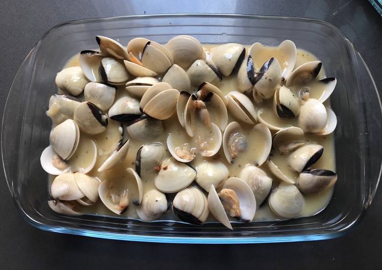 Almejas al ajillo en Monsieur-Cuisine