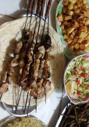 صورة لوصفة تكة صدر دجاج شوي على الفحم 🐓🍢