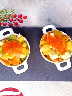 Una foto de Cazuelita de salmón