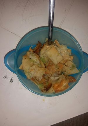 Una foto de Chilaquiles verdes para niños