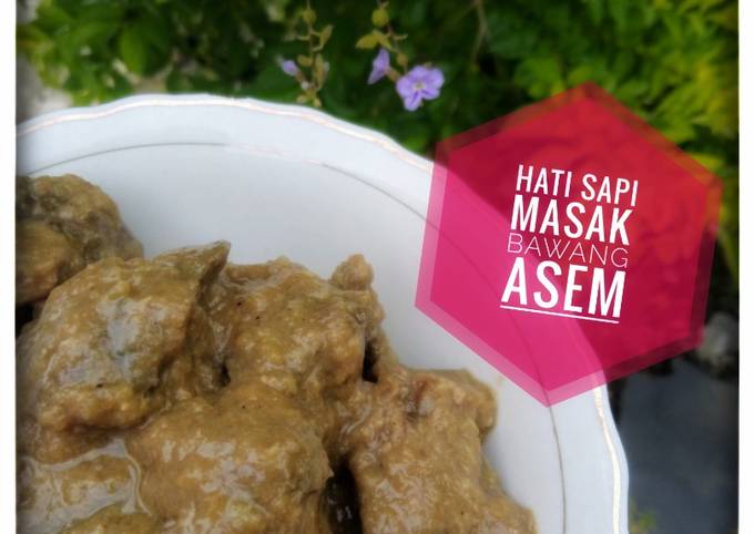 17. Hati Sapi Masak Bawang Asem