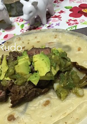 Una foto de Taco de chile y Ribeye