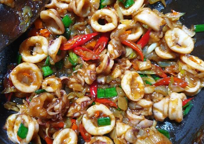 Resep Cumi goreng mentega Anti Gagal