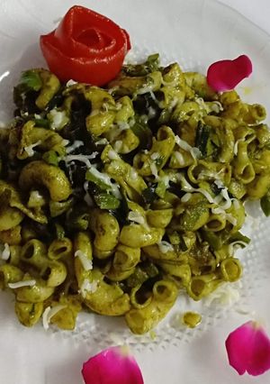 A picture of Hariyali pasta.
