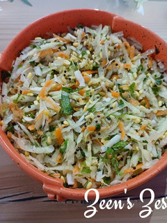 A picture of Raw Papaya Kosambari/Karnataka's Lentil Salad.