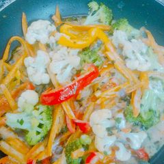 A picture of Vegetables stir-fry- Abujamoms.
