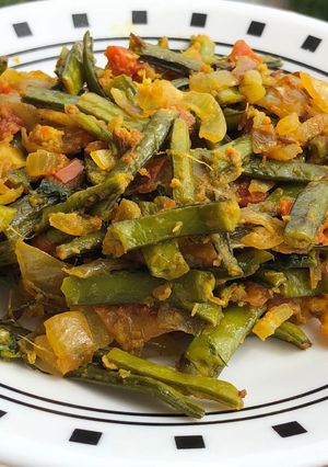 A picture of Gawar Phali ki Sabzi.