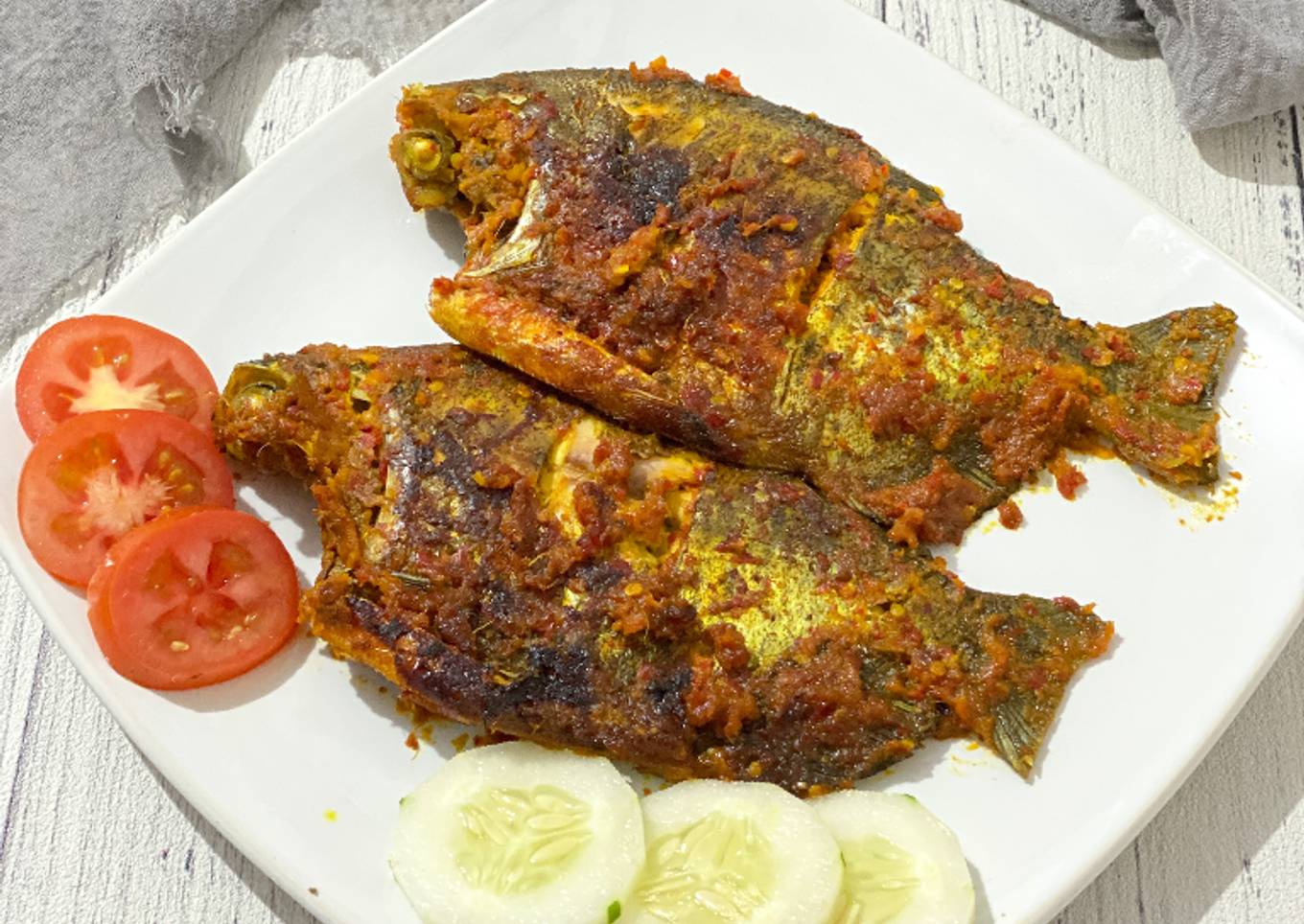 Ikan bawal bakar (versi teflon)