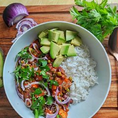 A picture of Coconut Mexican Style rice.