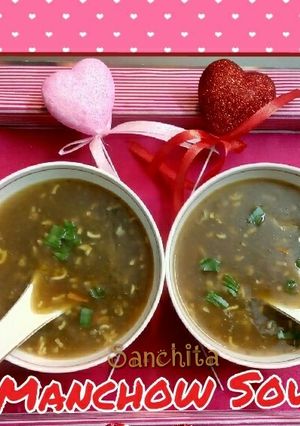 A picture of Manchow soup.