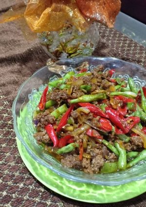 Foto resep Tumis buncis cah daging giling