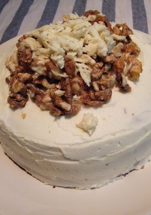Diótorta recept fehér csokoládés krémmel recept fotója