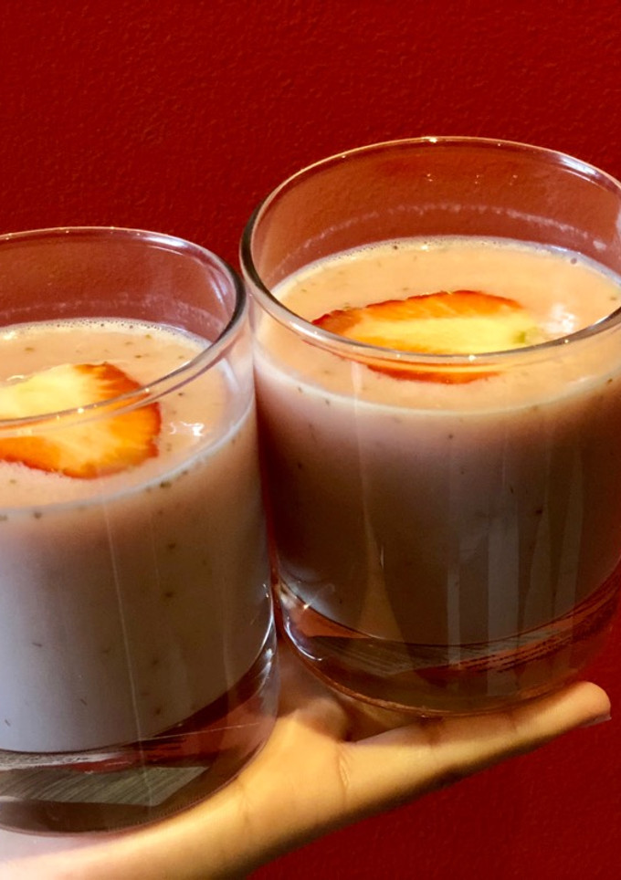 Una foto de Batido de fresa 🍓