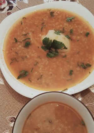 صورة لوصفة شوربة العدس الاحمر