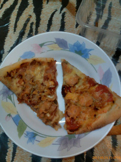 A picture of Pizza - Bacon and sausage.